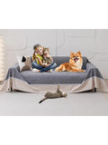 Cubresofa antideslizante para mascotas con proteccion contra manchas y aranazos, color gris