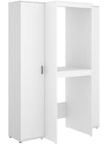 Armario para Lavadora y Secadora con Modulo Alto, Mueble de Lavanderia con Almacenaje, 190 141,3 62 cm